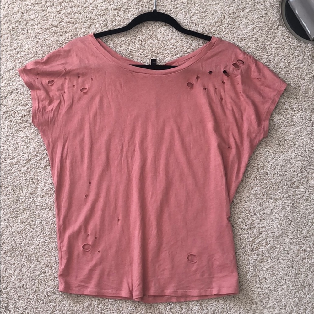 Express distressed tee